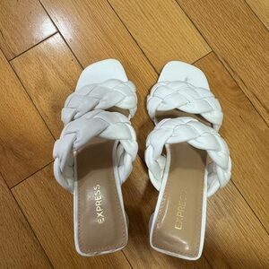 Express Braided White Women's Sandals